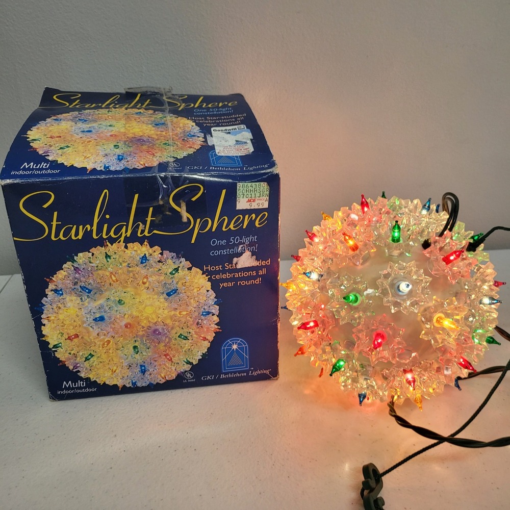 GKI Bethlehem Lighting Starlight Sphere Multi Color 50 Light Indoor Outdoor